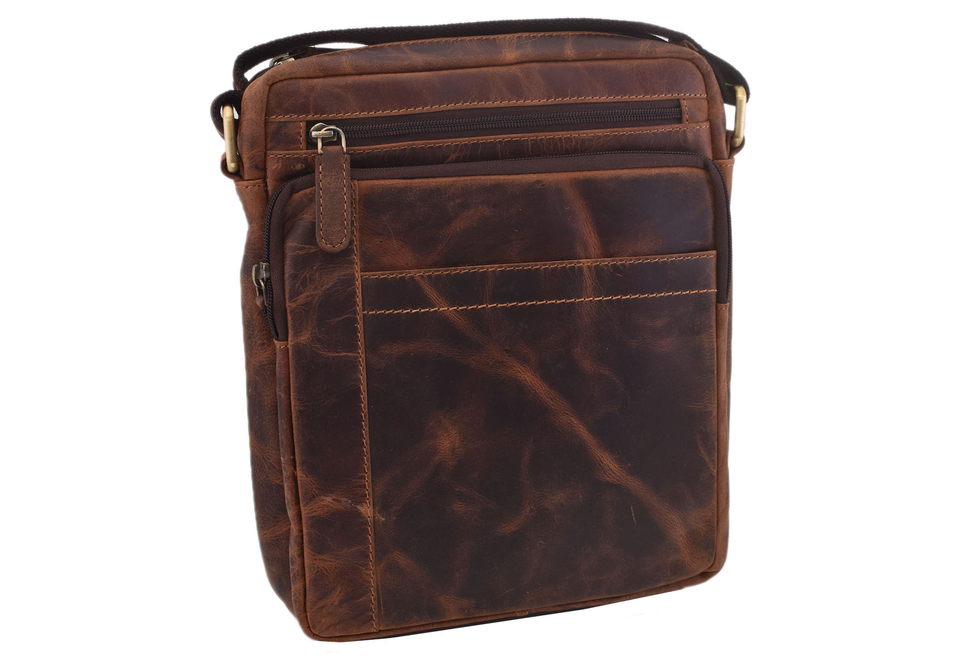 Pánske kožené crossbody tmavohnedý hunter 250839