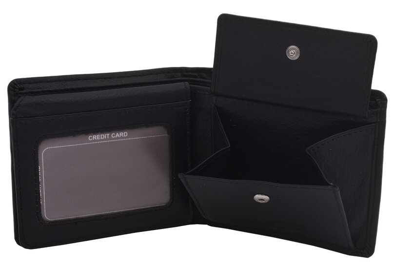 Malá kožená peňaženka MERCUCIO čierna 2511529