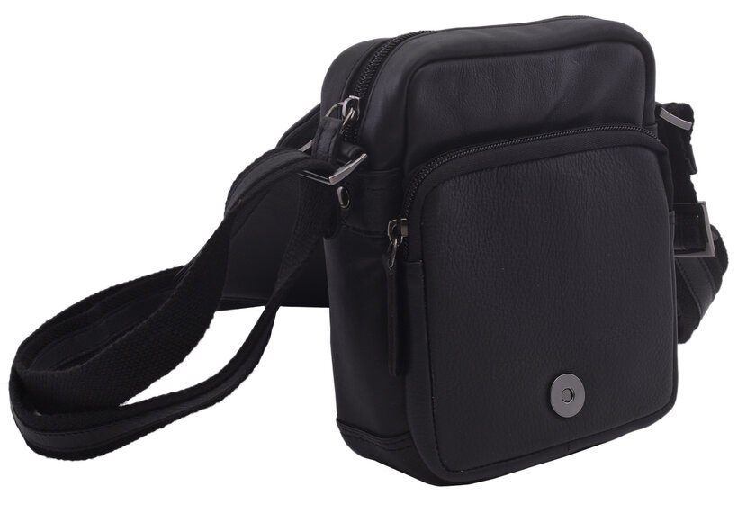 Pánske kožené crossbody čierna nappa 250591