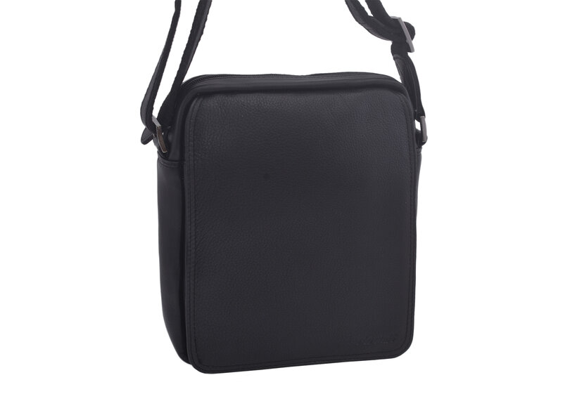 Pánske kožené crossbody čierna nappa V 250589