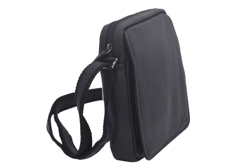 Pánske kožené crossbody čierna nappa V 250589