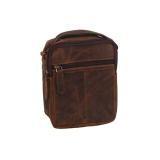 Pánske kožené crossbody tmavohnedý hunter 250588