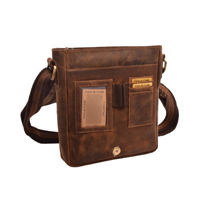 Pánske kožené crossbody tmavohnedý hunter 250836