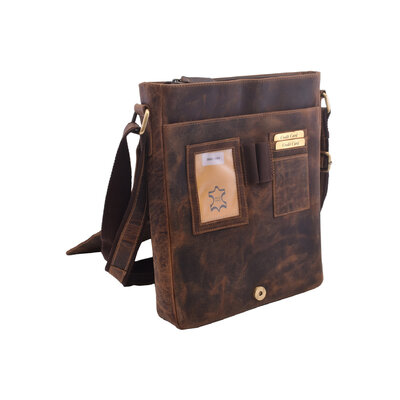 Pánske kožené crossbody tmavohnedý hunter 250837