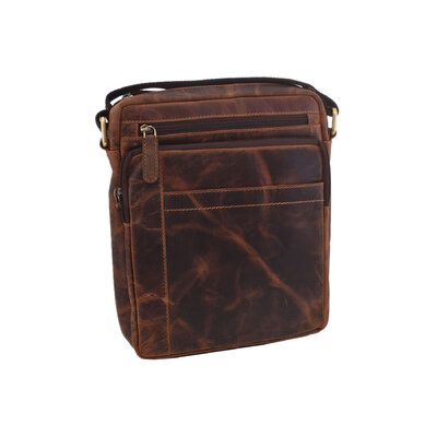 Pánske kožené crossbody tmavohnedý hunter 250839