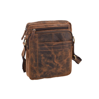 Pánske kožené crossbody tmavohnedý hunter 250839