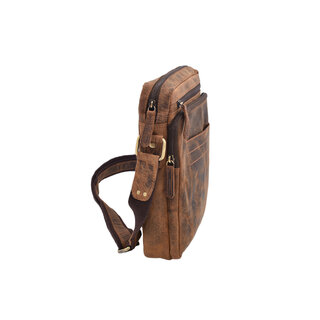 Pánske kožené crossbody tmavohnedý hunter 250839