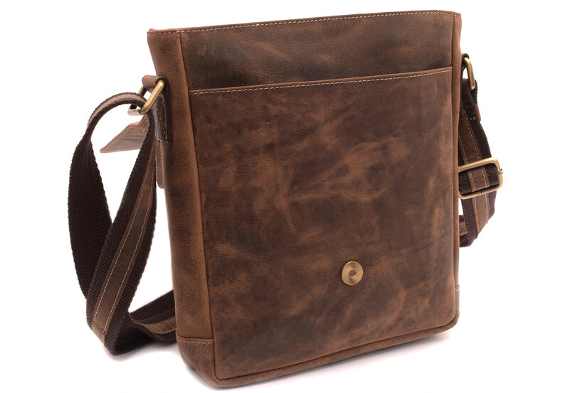 Pánske kožené crossbody tmavohnedý hunter 250853